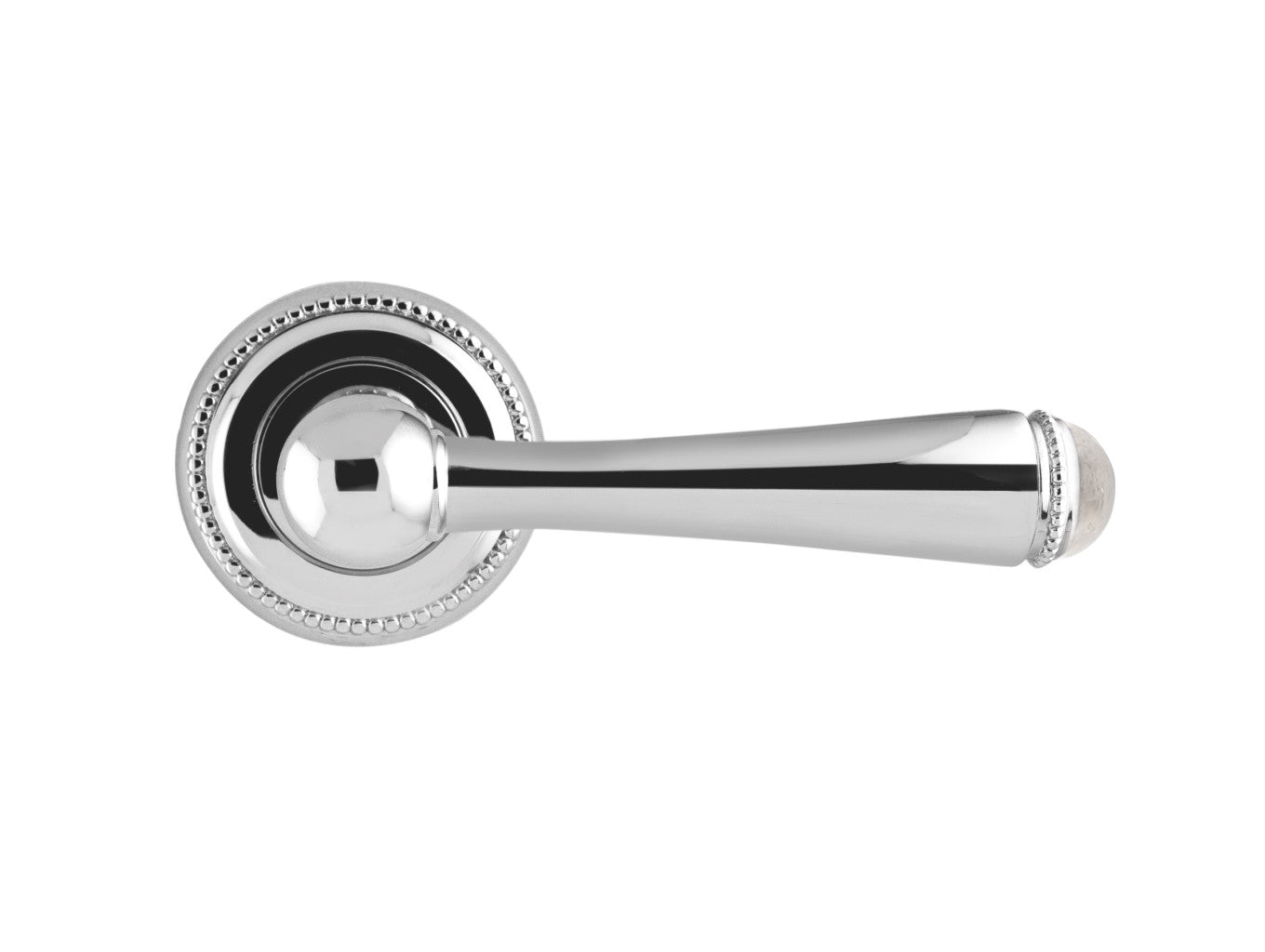 Bronces Mestre Metropolis Precious Door lever handles set on roses with quartz stone - 0R8585-QT0
