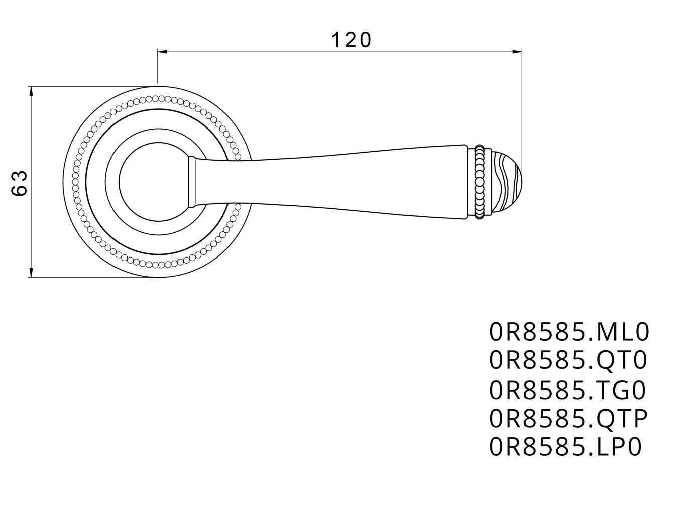 Technical drawing - Bronces Mestre