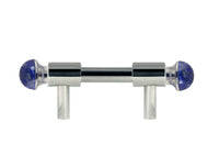 Bronces Mestre Urbe Precious Lapislazuli Wardrobe pull with lapislazuli stone 64mm between centers - 0T5000-LP64
