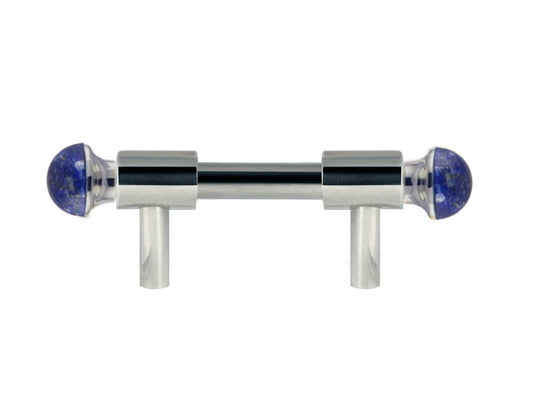 Bronces Mestre Urbe Precious Lapislazuli Wardrobe pull with lapislazuli stone 64mm between centers - 0T5000-LP64
