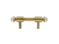 Bronces Mestre Metropolis Precious Wardrobe pull with quartz stone 64mm between centers - 0T5000-QT64