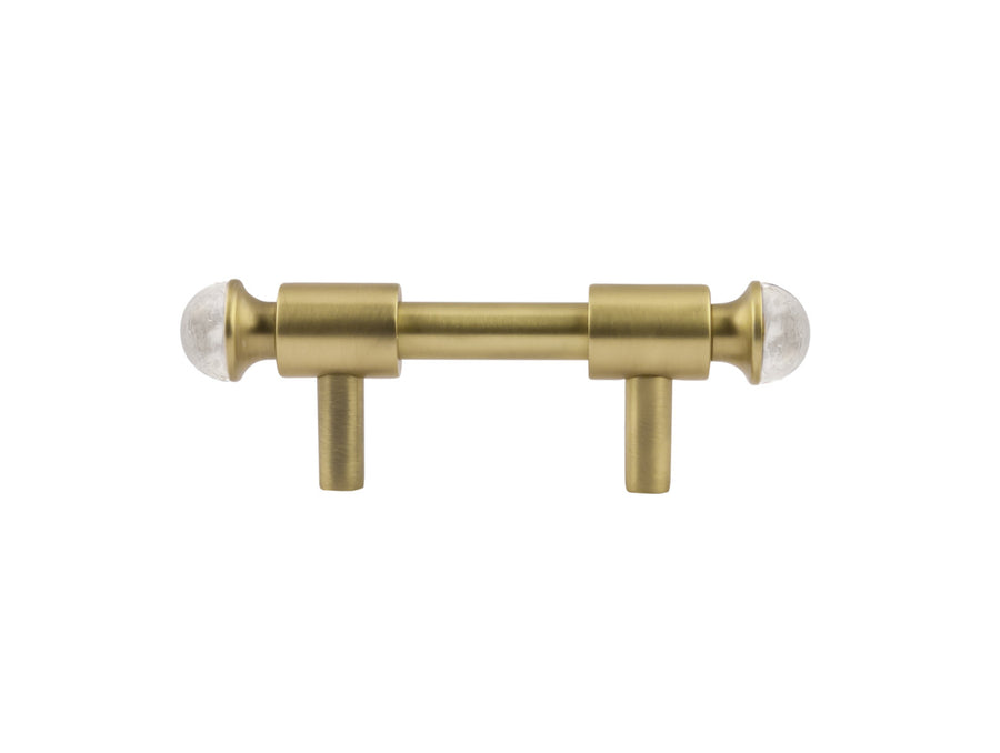 Bronces Mestre Metropolis Precious Wardrobe pull with quartz stone 64mm between centers - 0T5000-QT64
