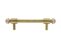 Bronces Mestre Clasica Wardrobe pull with Swarovski crystal 128mm between centers - 0T5000-S128