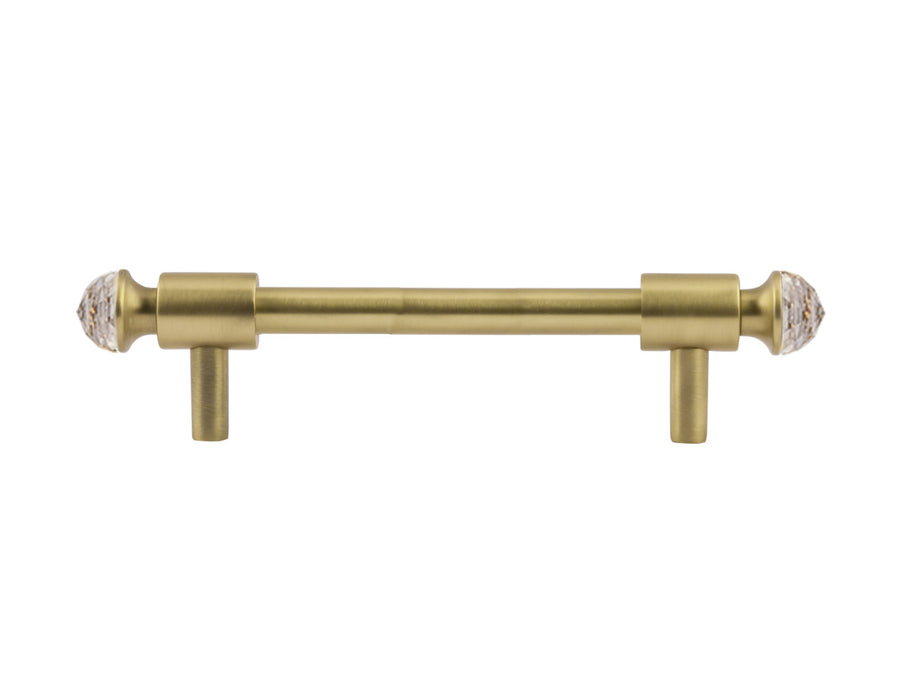 Bronces Mestre Clasica Wardrobe pull with Swarovski crystal 128mm between centers - 0T5000-S128