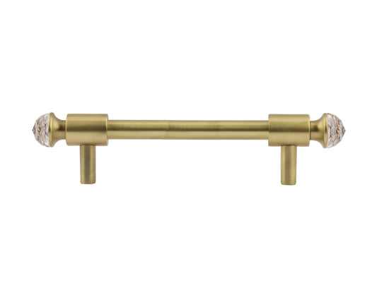 Bronces Mestre Clasica Wardrobe pull with Swarovski crystal 128mm between centers - 0T5000-S128