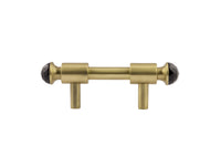 Bronces Mestre Clasica Wardrobe pull with black Swarovski crystal 64mm between centers - 0T5000-SN64