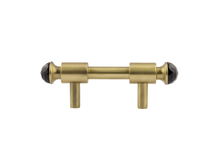 Bronces Mestre Clasica Wardrobe pull with black Swarovski crystal 64mm between centers - 0T5000-SN64