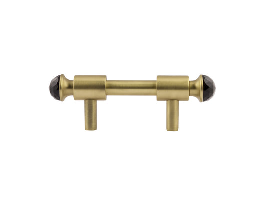 Bronces Mestre Clasica Wardrobe pull with black Swarovski crystal 64mm between centers - 0T5000-SN64