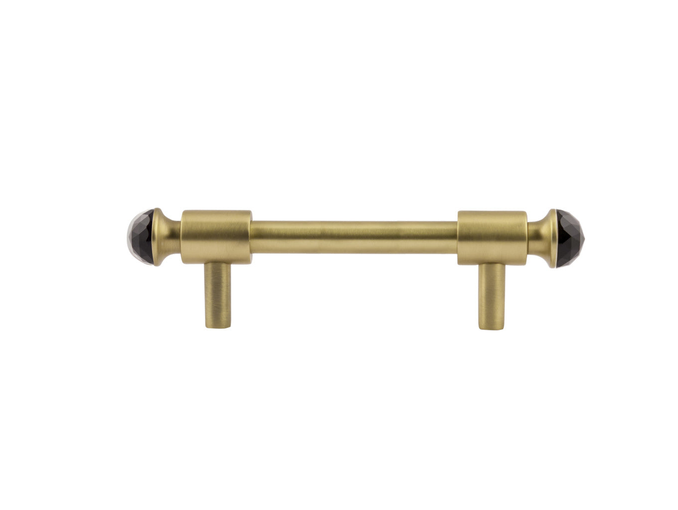 Bronces Mestre Clasica Wardrobe pull with black Swarovski crystal 96mm between centers - 0T5000-SN96