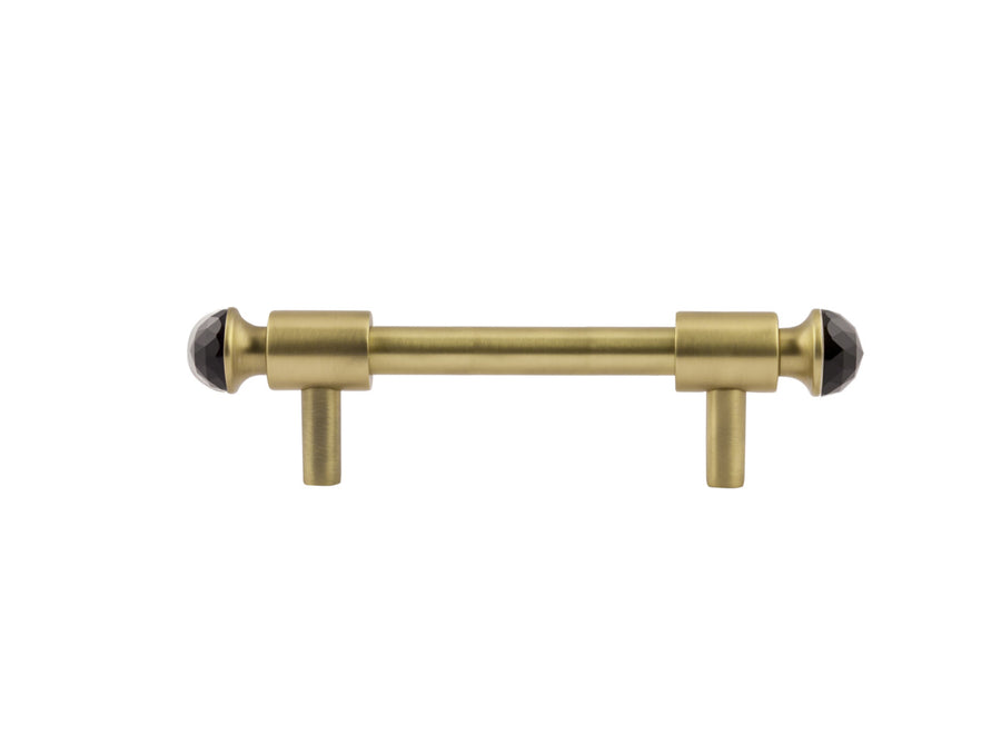 Bronces Mestre Clasica Wardrobe pull with black Swarovski crystal 96mm between centers - 0T5000-SN96