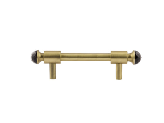 Bronces Mestre Clasica Wardrobe pull with black Swarovski crystal 96mm between centers - 0T5000-SN96