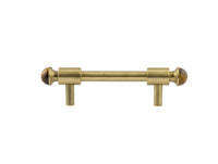 Bronces Mestre Mihrab Precious Wardrobe pull with tiger eye stone 96mm between centers - 0T5000-TG96