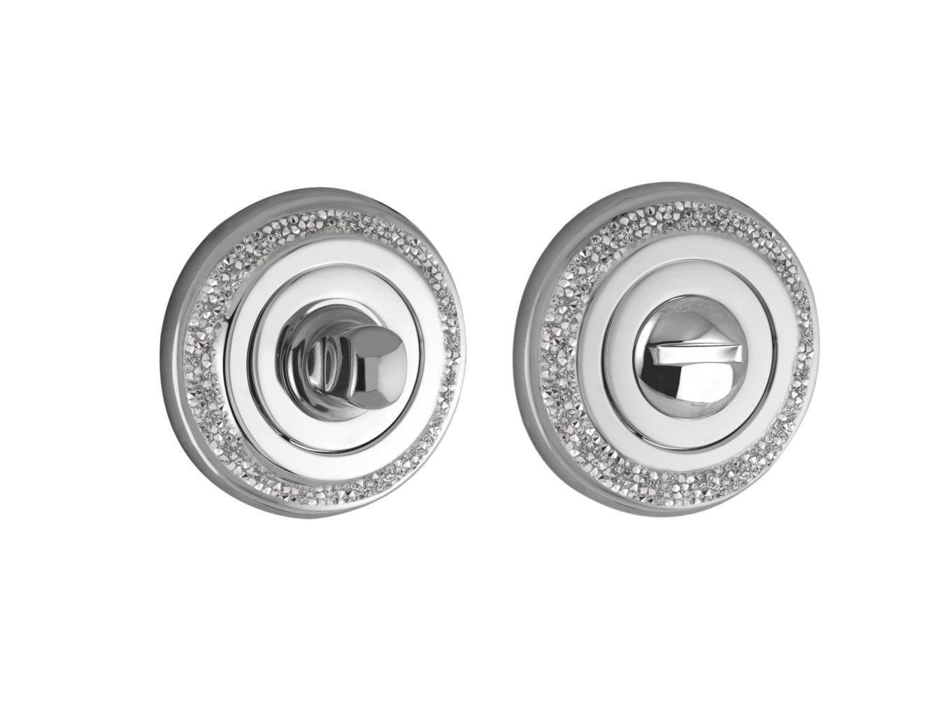 Bronces Mestre Metropolis Privacy button with emergency release 6mm and Crystal Rocks - 0WC081