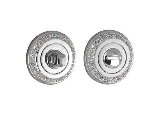 Bronces Mestre Metropolis Privacy button with emergency release 6mm and Crystal Rocks - 0WC081