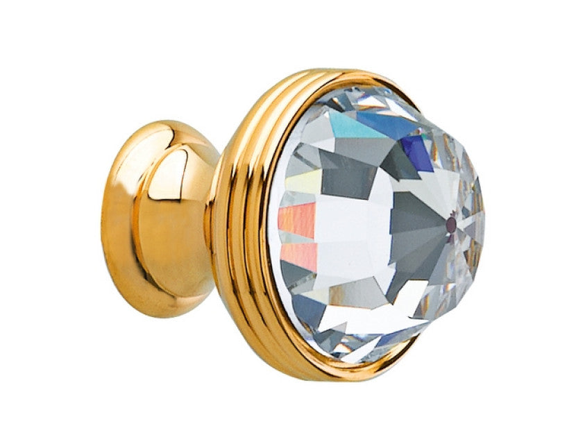 Cabinet knob diameter 23mm with Swarovski crystal - 0Z5739