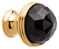 Bronces Mestre Clasica Cabinet knob diameter 23mm with Swarovski black crystal - 0Z5739-BN0