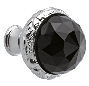 Bronces Mestre Clasica Cabinet knob diameter 37mm with Swarovski black crystal - 0Z5744-BN0