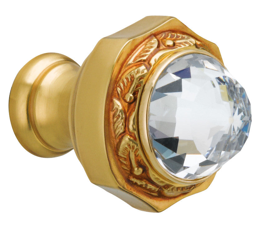 Bronces Mestre Clasica Cabinet knob diameter 32mm with Swarovski crystal - 0Z5746-000