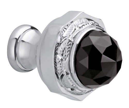Clasica Cabinet knob diameter 32mm with Swarovski black crystal