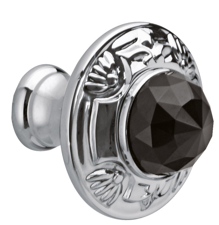 Bronces Mestre Clasica Cabinet knob diameter 38mm with Swarovski black crystal - 0Z5747-BN0