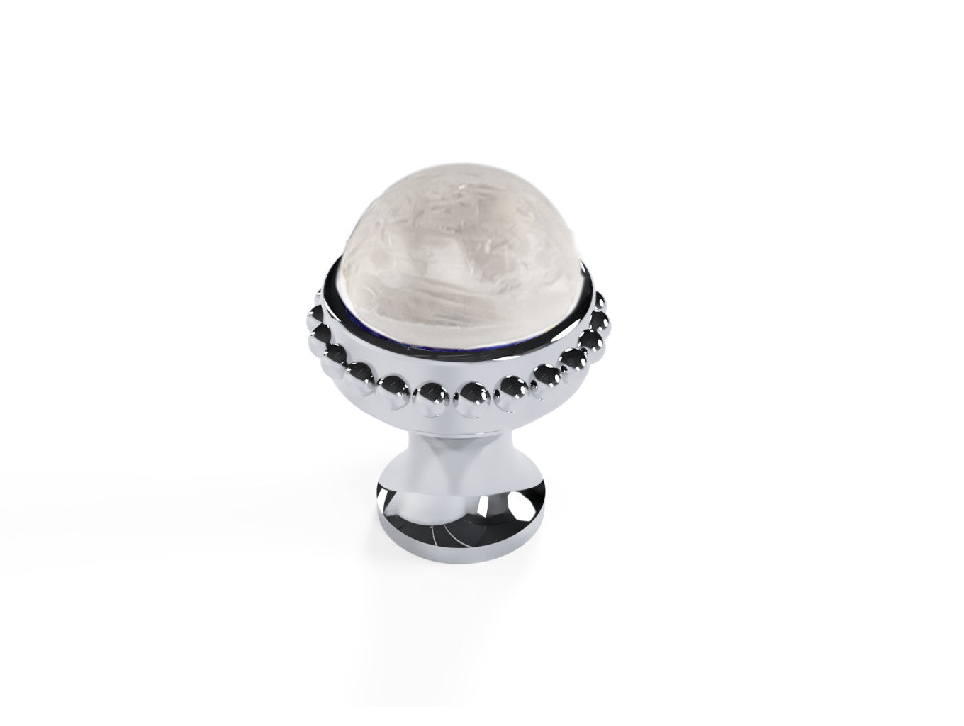 Bronces Mestre Metropolis Precious Cabinet knob diameter 26mm with quartz stone - 0Z5785-QT0