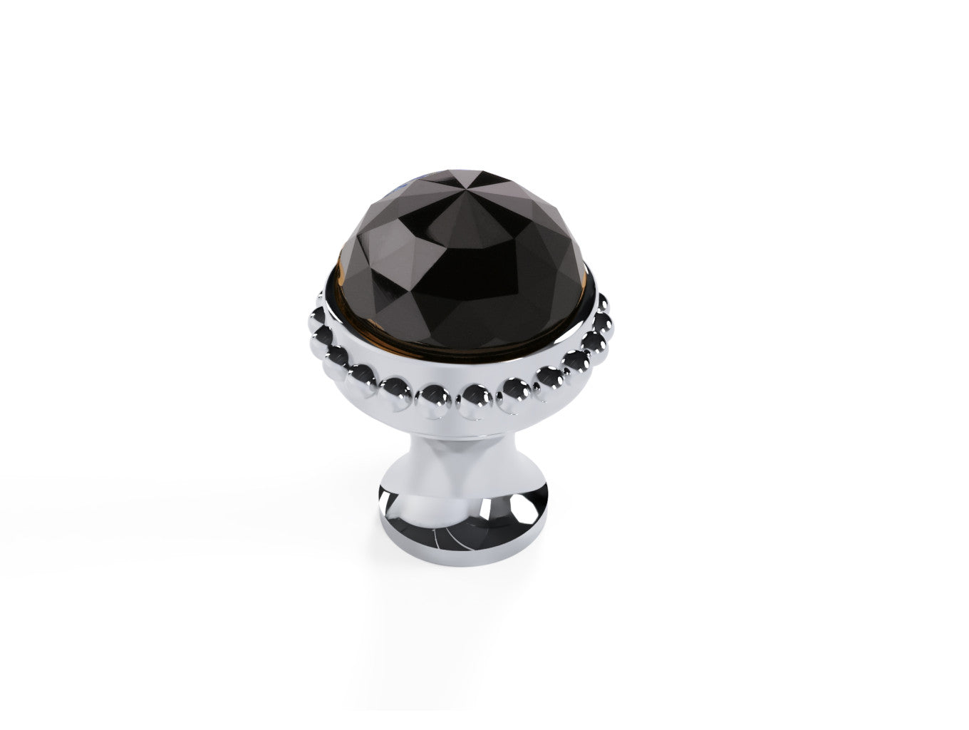 Bronces Mestre Metropolis Cabinet knob diameter 26mm with black Swarovski crystal - 0Z5785-SN0