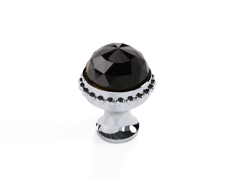 Metropolis Cabinet knob diameter 26mm with black Swarovski crystal