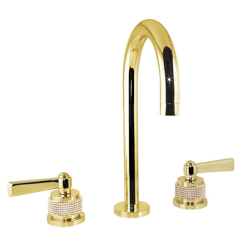 Bronces Mestre Soho Three Holes Basin Set with Handle - 271001 - Champagne Swarovski Crystal
