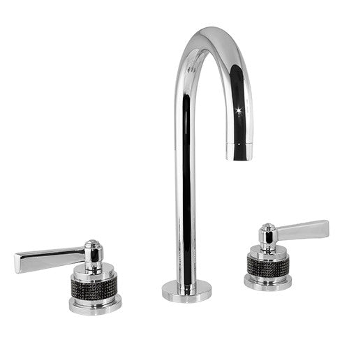Bronces Mestre Versailles Three holes basin set with black Swarovski - 271001-PHN