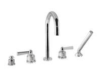 Bronces Mestre Versailles Five holes bath set with handle and decorated brass ring - 271016-PP0