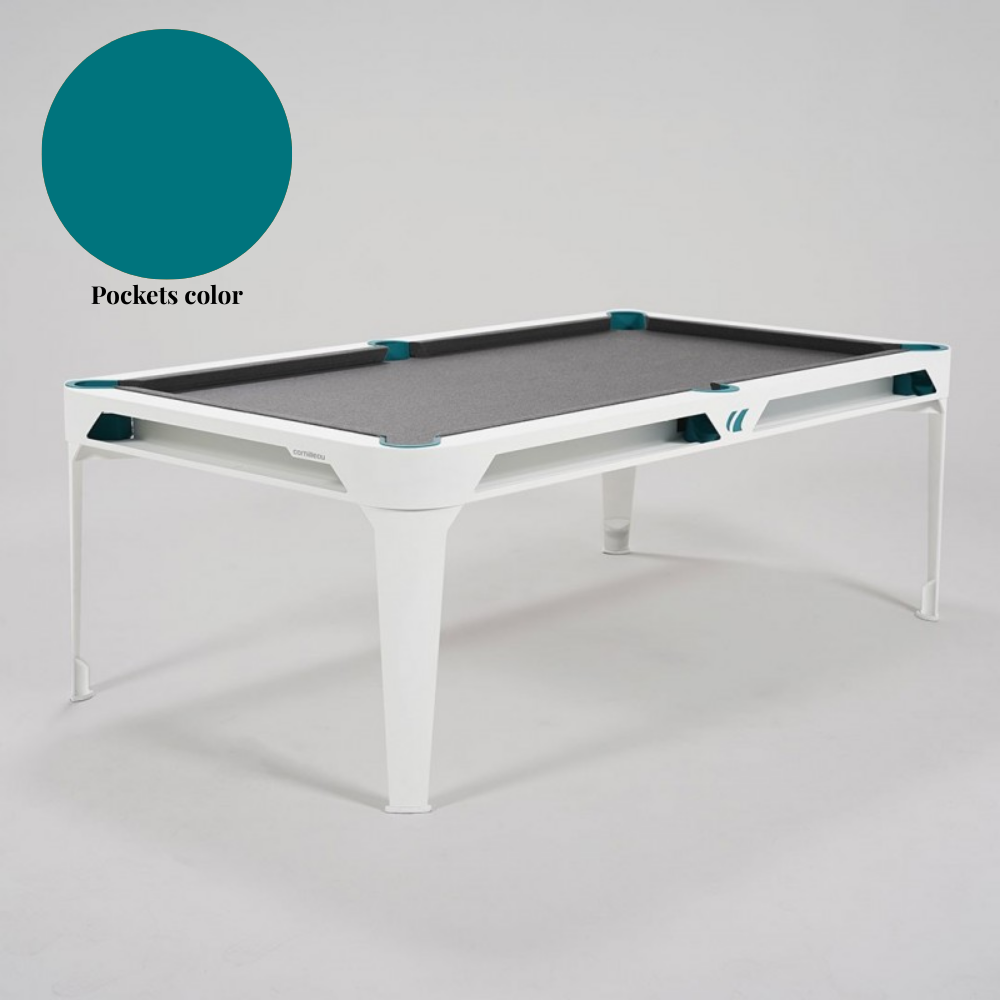 Outdoor Pool & Esstisch 7FT Weiß