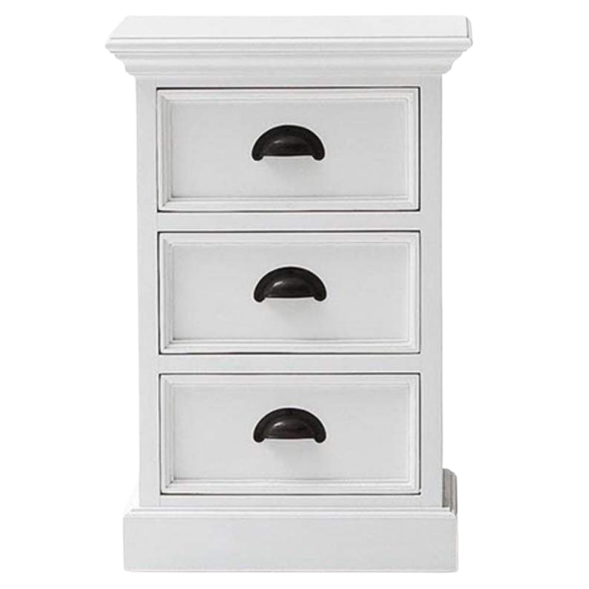 Halifax Storage Unit / Bedside Chest 3 Drawers - Blanc | Marcottestyle