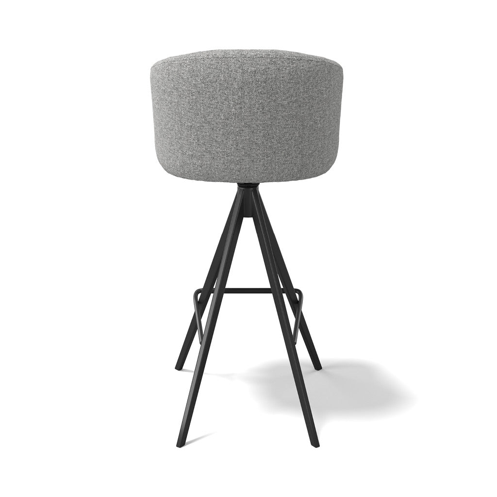 Lazio bar stool ash grey Oasis back view