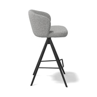 Lazio bar stool ash grey Oasis side view