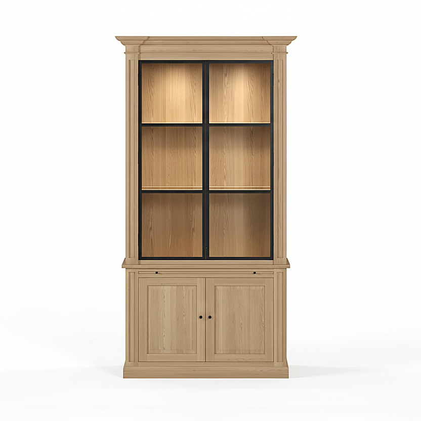 Amber Display Cabinet - Natural Oak