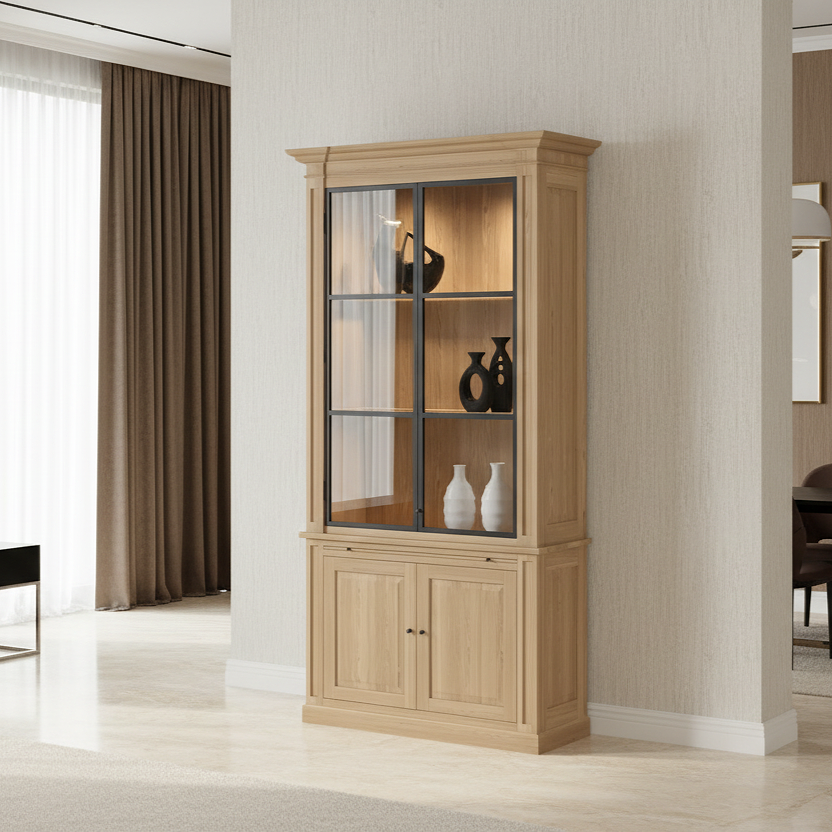 Amber Display Cabinet - Natural Oak - View 2