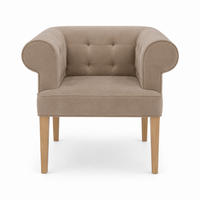 Sessel Cirus - Beige Samt - 90 x 78 x 75 cm - Chesterfield Akzentstuhl - Customizable