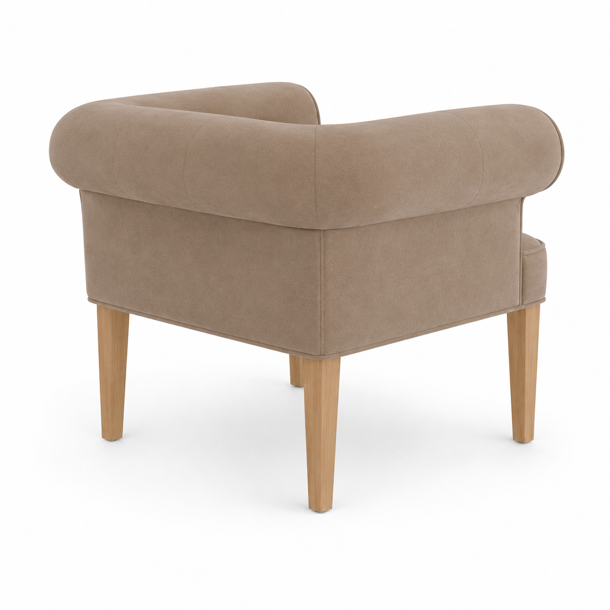 Sessel Cirus - Beige Samt - 90 x 78 x 75 cm - Chesterfield Akzentstuhl - Customizable