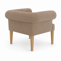 Sessel Cirus - Beige Samt - 90 x 78 x 75 cm - Chesterfield Akzentstuhl - Customizable