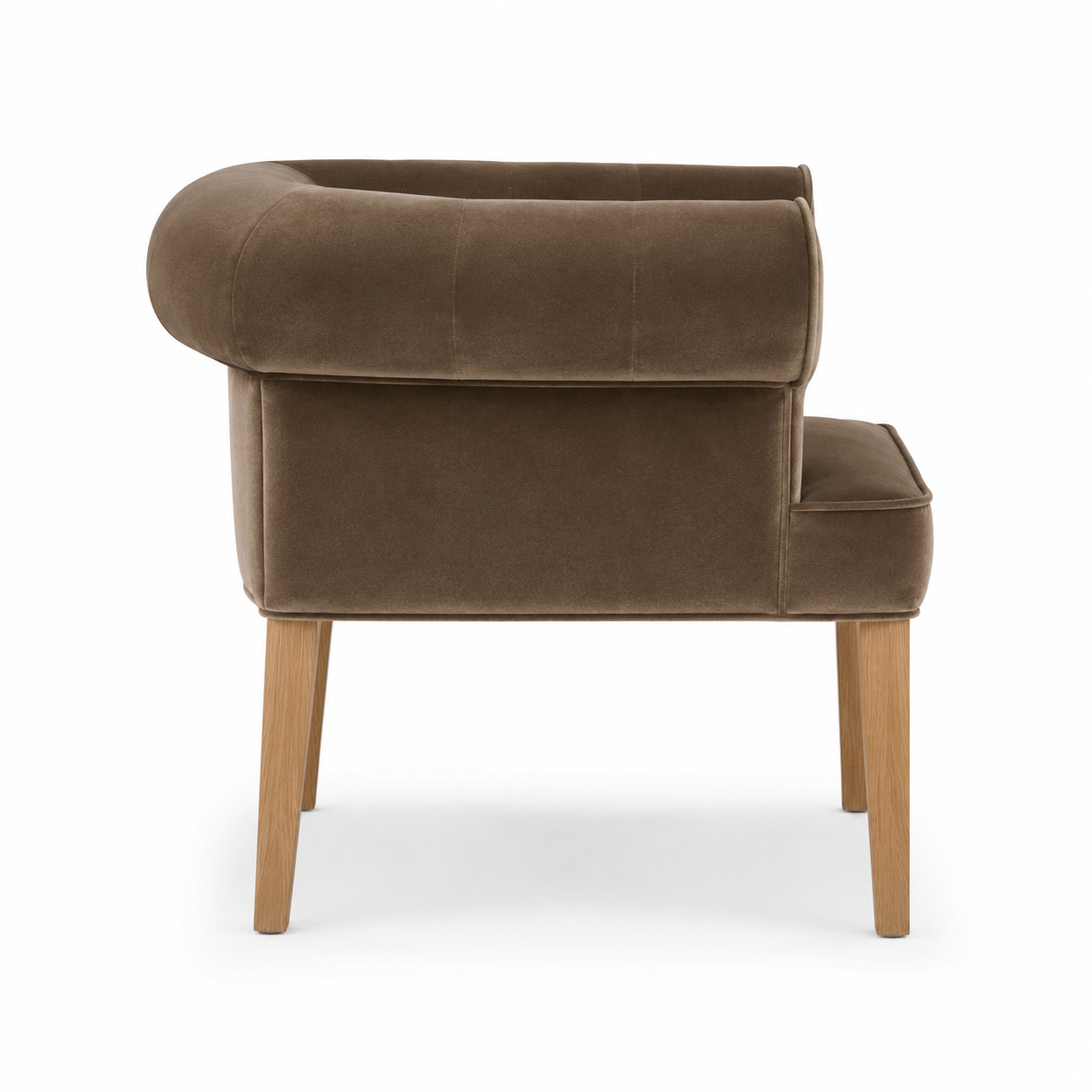 Fauteuil Cirus - Marron Velours - 90 x 78 x 75 cm - Chesterfield Chaise décorative - Customizable