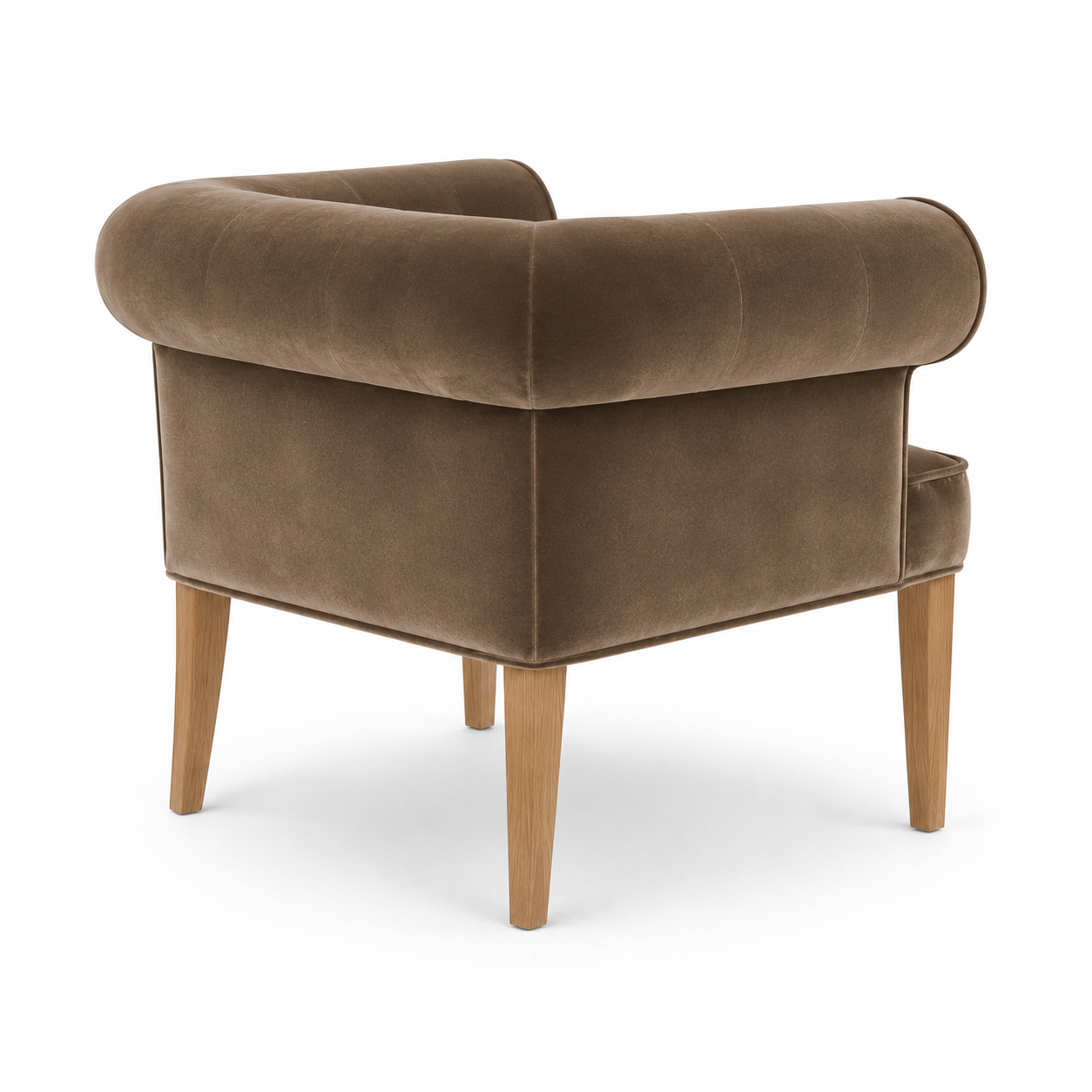 Fauteuil Cirus - Marron Velours - 90 x 78 x 75 cm - Chesterfield Chaise décorative - Customizable
