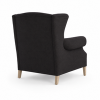 Sessel Crombach - Schwarz Gepolstert Wingback Stuhl - 117 x 100 x 105 cm