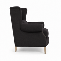 Sessel Crombach - Schwarz Gepolstert Wingback Stuhl - 117 x 100 x 105 cm