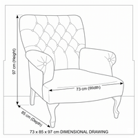 Armchair Hercules - Brown - 73 x 85 x 97 cm - Customizable