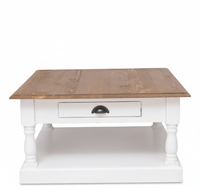 Ashford Coffee Table - Weiße Basis mit Oak Top | Marcottestyle