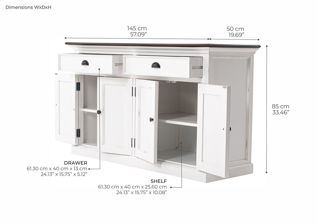 Halifax Accent Buffet / Sideboard - Blanc | Marcottestyle
