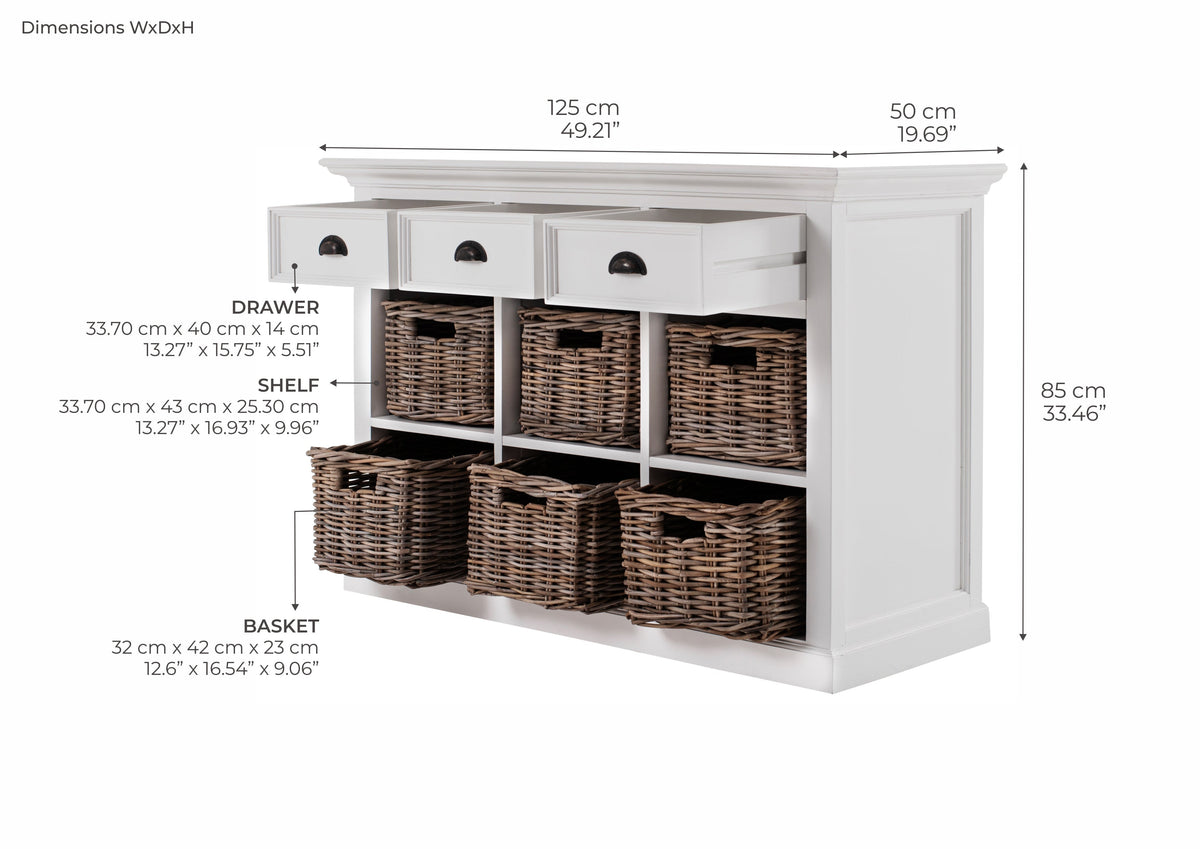 Halifax Buffet / Sideboard - White | Marcottestyle