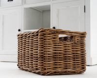 Halifax Accent Buffet - Blanc avec haut brun - style de vie | Marcottestyle