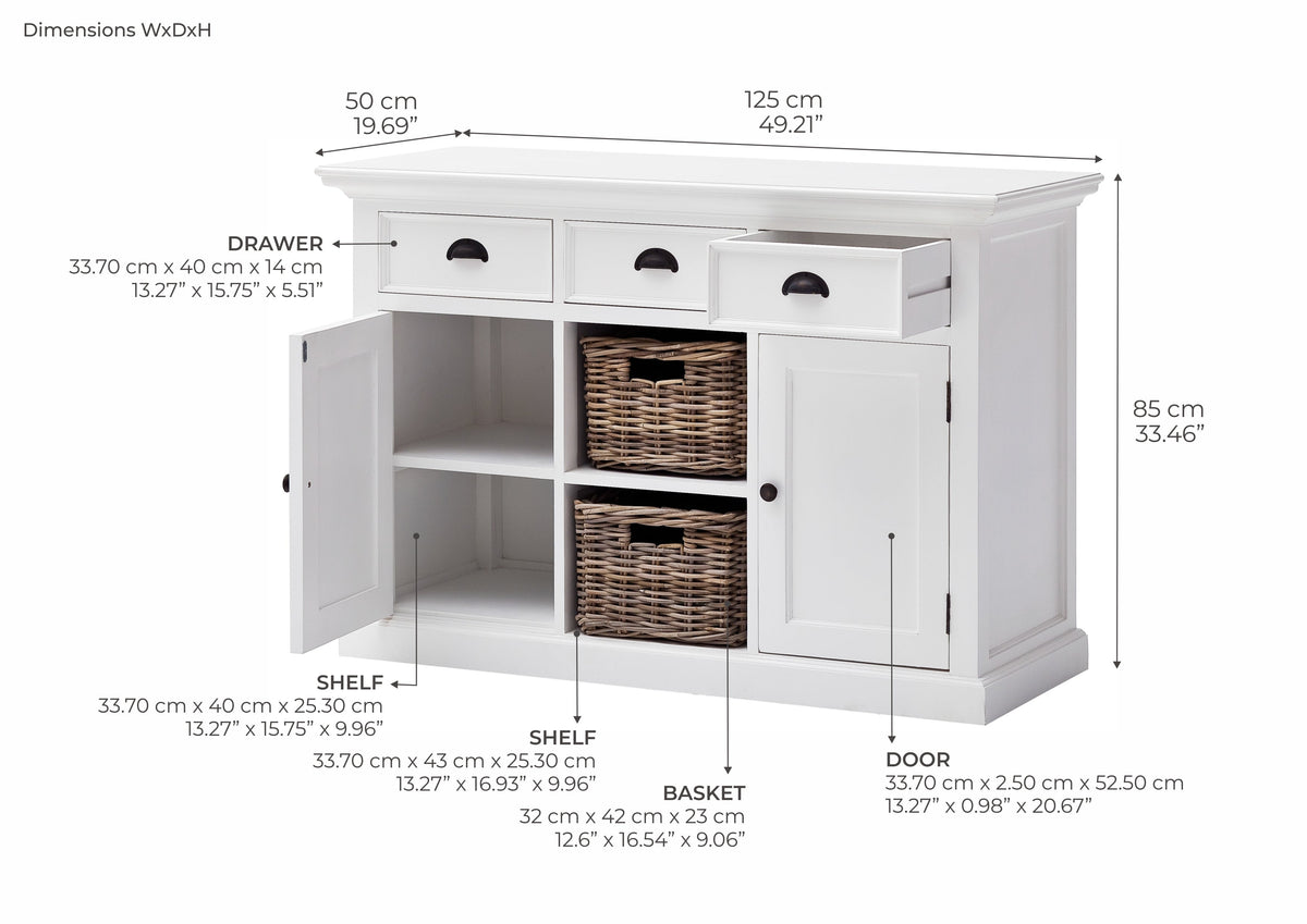 Halifax Buffet / Sideboard - White | Marcottestyle