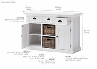 Halifax Anrichte / Sideboard - Weiß